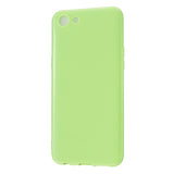 For VIVO Y67/Y71 Cellphone Cover Glossy TPU Phone Case Anti-Dust Stain-proof Easy Install Screen Protector Fluorescent green