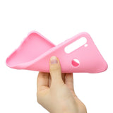 For Samsung A01/ A11/A21/A41/A51/A71/A81/A91 Mobile Phone Case Lovely Candy Color Matte TPU Anti-scratch Non-slip Protective Cover Back Case 5 dark pink