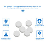 Home Sterilizing Tablet with Chlorine Disinfection Sterilizaton for Mildew Stain Bacteria Removal Cleaning 1g10 tablets