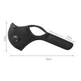 Cycling Mask With Filter Protective Cycling Mask Activated Carbon Anti-Pollution Sport Training Bike Facemask black