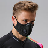 Cycling Mask With Filter Protective Cycling Mask Activated Carbon Anti-Pollution Sport Training Bike Facemask black