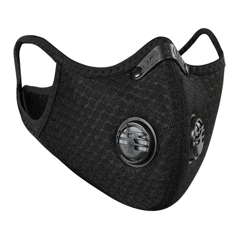 Cycling Mask With Filter Protective Cycling Mask Activated Carbon Anti-Pollution Sport Training Bike Facemask black