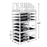 SF-1122-10 4Pcs / Set Plastic Cosmetics Storage Rack Transparent **
