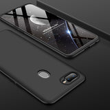 for Oppo A7 Ultra Slim PC Back Cover Non-slip Shockproof 360 Degree Full Protective Case gold_Oppo A7