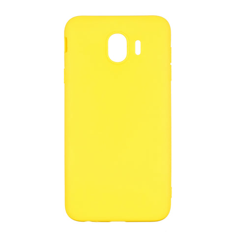 for Samsung J4 Euro Edition Lovely Candy Color Matte TPU Anti-scratch Non-slip Protective Cover Back Case yellow