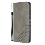 For Redmi Note 8T/Redmi 8/Redmi 8A Case Soft Leather Cover with Denim Texture Precise Cutouts Wallet Design Buckle Closure Smartphone Shell  gray