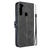 For Redmi Note 8T/Redmi 8/Redmi 8A Case Soft Leather Cover with Denim Texture Precise Cutouts Wallet Design Buckle Closure Smartphone Shell  black