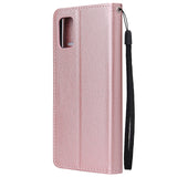 For Samsung A71 Phone Case PU Leather Shell All-round Protection Precise Cutout Wallet Design Cellphone Cover  Red