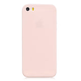 for iPhone 5/5S/SE Lovely Candy Color Matte TPU Anti-scratch Non-slip Protective Cover Back Case Light pink