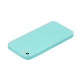 for iPhone 5/5S/SE Lovely Candy Color Matte TPU Anti-scratch Non-slip Protective Cover Back Case Light blue