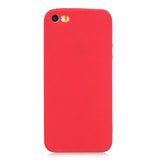 for iPhone 5/5S/SE Lovely Candy Color Matte TPU Anti-scratch Non-slip Protective Cover Back Case Light blue