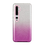 For XIAOMI CC9E/A3/10/10 PRO/K20/K20 pro Phone Case Gradient Color Glitter Powder Phone Cover with Airbag Bracket purple