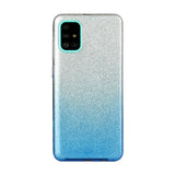 For OPPO Realme 5/Realme 5 Pro/A5 2020/A9 2020/A52/A92 Phone Case Gradient Color Glitter Powder Phone Cover with Airbag Bracket blue