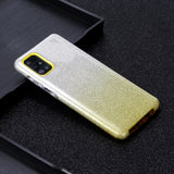 For OPPO Realme 5/Realme 5 Pro/A5 2020/A9 2020/A52/A92 Phone Case Gradient Color Glitter Powder Phone Cover with Airbag Bracket yellow