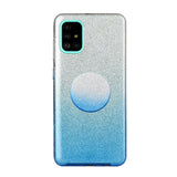 For OPPO Realme 5/Realme 5 Pro/A5 2020/A9 2020/A52/A92 Phone Case Gradient Color Glitter Powder Phone Cover with Airbag Bracket blue