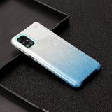 For OPPO Realme 5/Realme 5 Pro/A5 2020/A9 2020/A52/A92 Phone Case Gradient Color Glitter Powder Phone Cover with Airbag Bracket blue