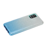 For OPPO Realme 5/Realme 5 Pro/A5 2020/A9 2020/A52/A92 Phone Case Gradient Color Glitter Powder Phone Cover with Airbag Bracket blue