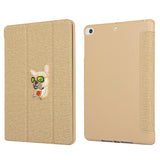 For iPAD Mini 12345/Pro/Air123 Tablet Cover 9.7-inch 10.5-inch Cover Embroidery Case Overal Protection Shell Anti-Fall Stand Function  gold_For iPAD Mini 12345