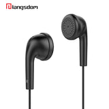 Langsdom Q1 3.5mm Wired Stereo Smartphone Earphones Built-in Microphone Universal Earphone for Phone Black
