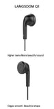 Langsdom Q1 3.5mm Wired Stereo Smartphone Earphones Built-in Microphone Universal Earphone for Phone Black