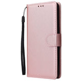 For Samsung A10S A20S Cellphone Cover Mobile Phone Shell Buckle Closure Cards Slots PU Leather Smart Shell with Wallet Overall Protection blue