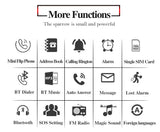 Mini Flip Mobile Phone 0.66"" Smallest Cell Phone Wireless Bluetooth FM Magic Voice Handsfree Earphone for Kids rose Red