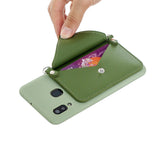 For HUAWEI P20/ P20 Lite/P20 Pro Mobile Phone Cover with Pu Leather Card Holder + Hand Rope + Straddle Rope green