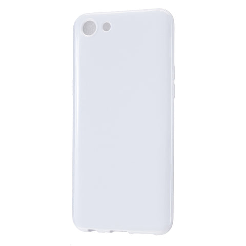 For VIVO Y67/Y71 Cellphone Cover Glossy TPU Phone Case Anti-Dust Stain-proof Easy Install Screen Protector Milk white