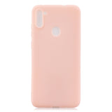 For Samsung A01/ A11/A21/A41/A51/A71/A81/A91 Mobile Phone Case Lovely Candy Color Matte TPU Anti-scratch Non-slip Protective Cover Back Case 6 light pink