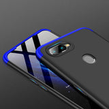 for Oppo A7 Ultra Slim PC Back Cover Non-slip Shockproof 360 Degree Full Protective Case black_Oppo A7