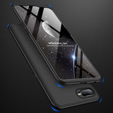 for Oppo A7 Ultra Slim PC Back Cover Non-slip Shockproof 360 Degree Full Protective Case black_Oppo A7