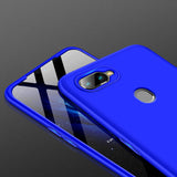 for Oppo A7 Ultra Slim PC Back Cover Non-slip Shockproof 360 Degree Full Protective Case black_Oppo A7