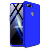 for Oppo A7 Ultra Slim PC Back Cover Non-slip Shockproof 360 Degree Full Protective Case black_Oppo A7
