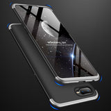for Oppo A7 Ultra Slim PC Back Cover Non-slip Shockproof 360 Degree Full Protective Case black_Oppo A7