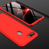 for Oppo A7 Ultra Slim PC Back Cover Non-slip Shockproof 360 Degree Full Protective Case black_Oppo A7