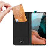 DUX DUCIS For Redmi K30 Pro Leather Mobile Phone Cover Magnetic Protective Case Bracket with Cards Slot black