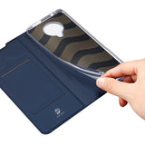 DUX DUCIS For Redmi K30 Pro Leather Mobile Phone Cover Magnetic Protective Case Bracket with Cards Slot Royal blue