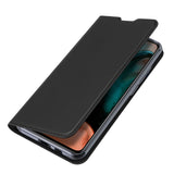DUX DUCIS For Redmi K30 Pro Leather Mobile Phone Cover Magnetic Protective Case Bracket with Cards Slot black