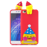 For XIAOMI Redmi 5A 3D Cute Coloured Painted Animal TPU Anti-scratch Non-slip Protective Cover Back Case white