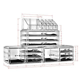 SF-1122-10 4Pcs / Set Plastic Cosmetics Storage Rack Transparent **