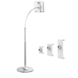 Universal Aluminium Alloy Stand with Flexible Arms Adjustable Lazy Bracket Hands-free Tablet Mount Mobile Phone Holder  Silver