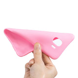 for Samsung J4 Euro Edition Lovely Candy Color Matte TPU Anti-scratch Non-slip Protective Cover Back Case Light pink