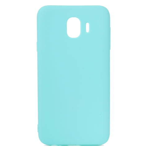 for Samsung J4 Euro Edition Lovely Candy Color Matte TPU Anti-scratch Non-slip Protective Cover Back Case Light blue
