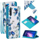 For Redmi Note 8/8 Pro Cellphone Cover Stand Function Wallet Design PU Leather Smartphone Shell Elegant Pattern Printed  Magic butterfly
