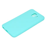 for Samsung J4 Euro Edition Lovely Candy Color Matte TPU Anti-scratch Non-slip Protective Cover Back Case Light blue