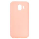 for Samsung J4 Euro Edition Lovely Candy Color Matte TPU Anti-scratch Non-slip Protective Cover Back Case Light pink