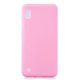 For Samsung A10 Lovely Candy Color Matte TPU Anti-scratch Non-slip Protective Cover Back Case white
