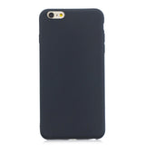 for iPhone 6/6S Lovely Candy Color Matte TPU Anti-scratch Non-slip Protective Cover Back Case black