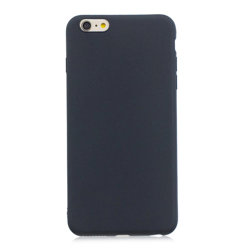 for iPhone 6/6S Lovely Candy Color Matte TPU Anti-scratch Non-slip Protective Cover Back Case black