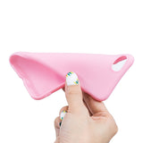 for iPhone 5/5S/SE Lovely Candy Color Matte TPU Anti-scratch Non-slip Protective Cover Back Case dark pink
